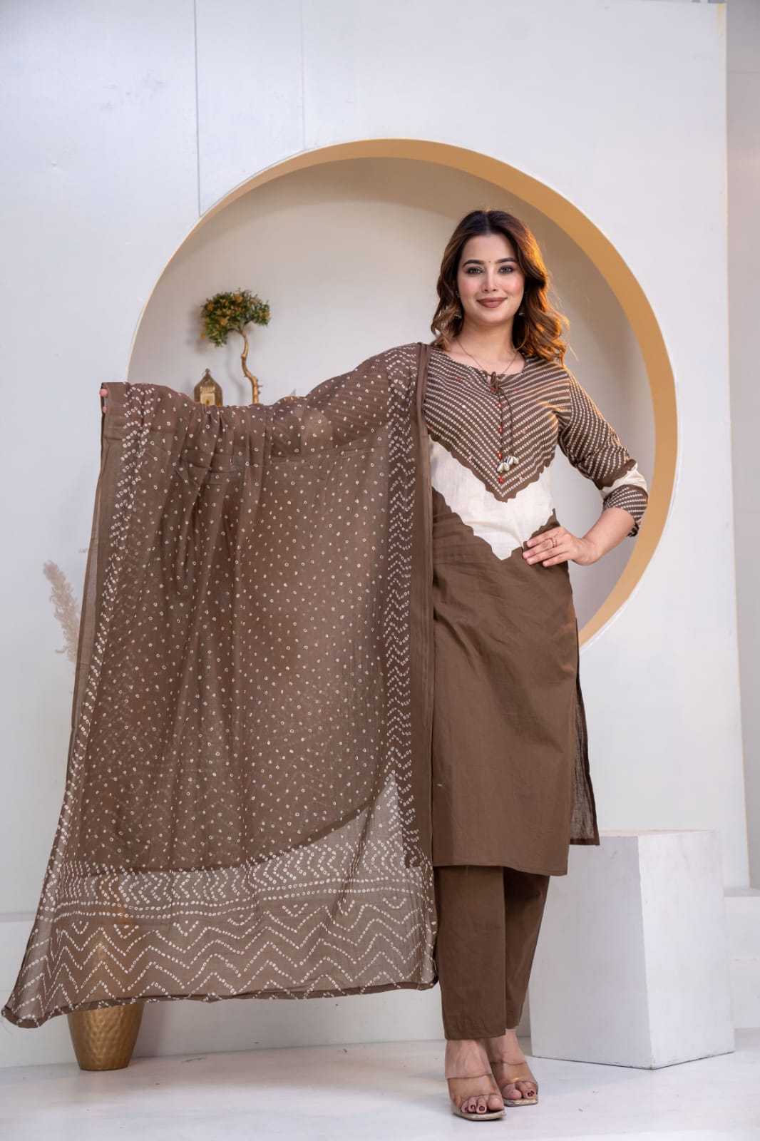 Discharge Printed suit set cotton Dupatta pant set for all day comfort 💖*