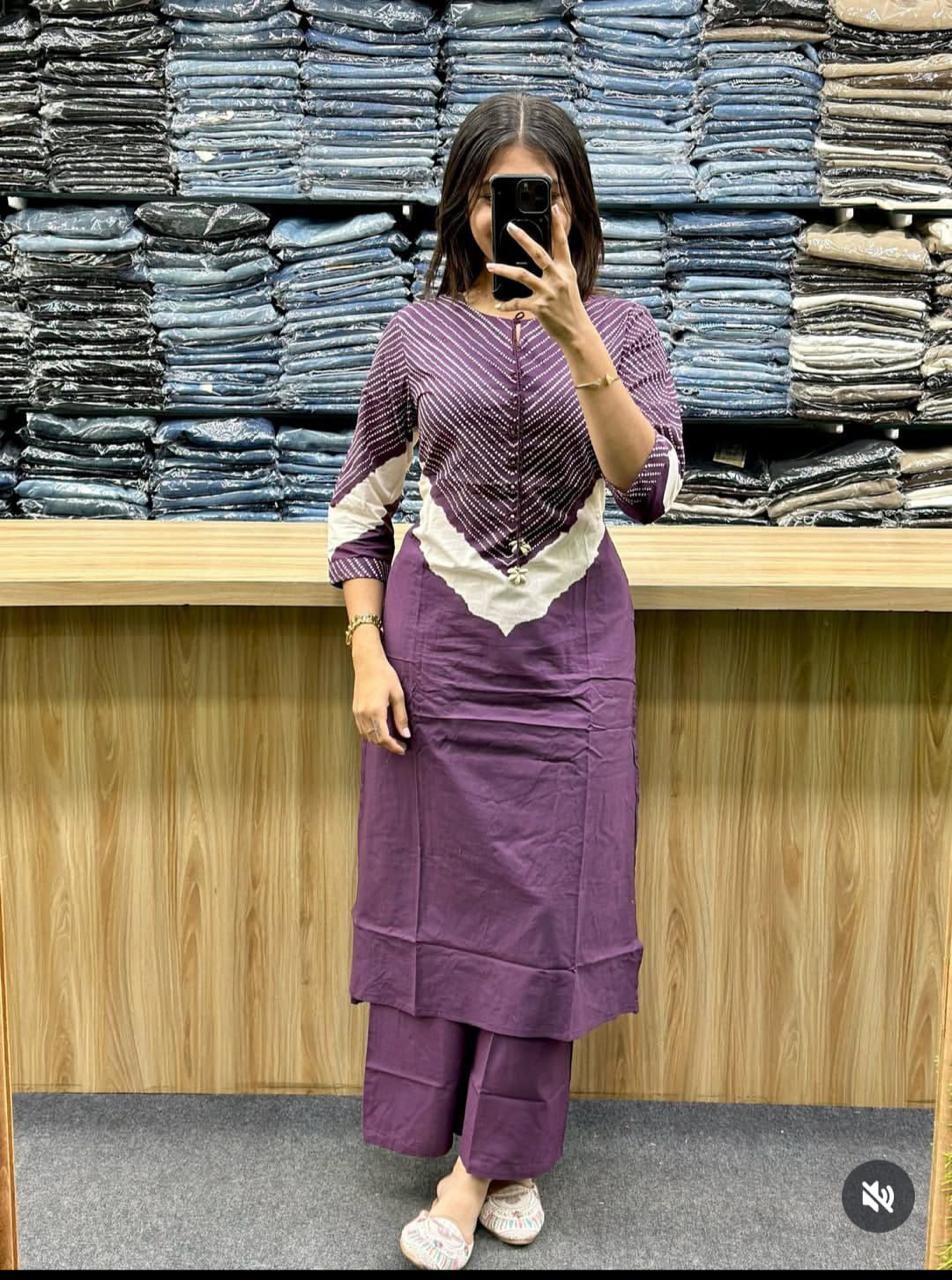 Discharge Printed suit set cotton Dupatta pant set for all day comfort 💖*