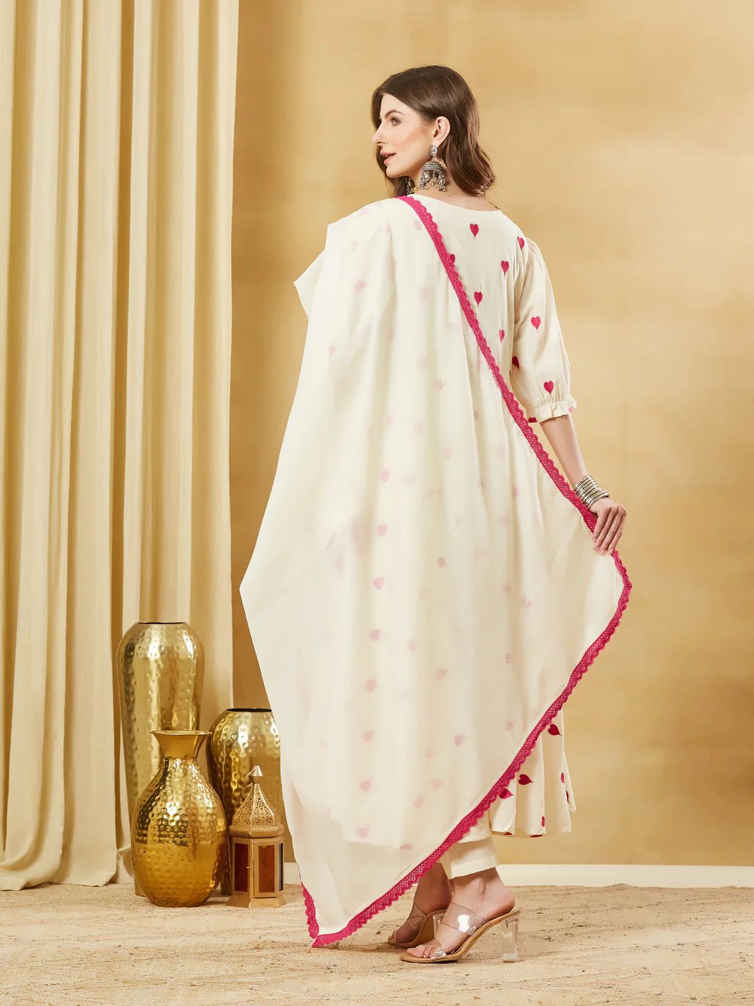 Jaipuri Kurta Trouser Dupatta Set